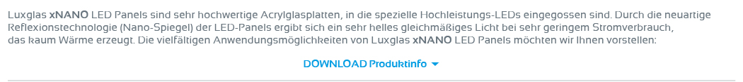 Luxglas xNANO LED Panels mit vielfältigen Anwendungsmöglichkeiten